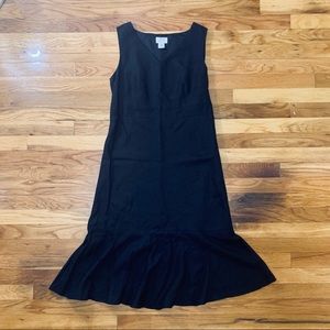 Ann Taylor Loft Black Linen Dress